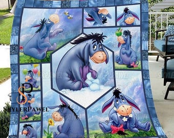 Eeyore Blanket, Winnie The Pooh Blanket, Baby Blanket, Winnie Pooh Gift, Eeyore Fleece Blanket, Disney Eeyore Blanket, Adult Blanket