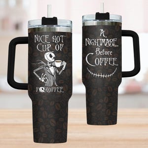 Jack Skellington 40Oz Tumbler, Nightmare Before Coffee Cup, Disney Trip Coffee Tumbler, Magic Kingdom Insulated Tumbler, Gift For Fan