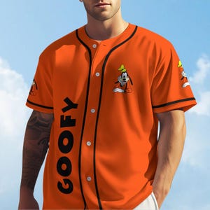 Camiseta de Goofy, camiseta de béisbol de Disney, camiseta de Goofy adorable, regalo para amantes de las películas de dibujos animados, camiseta de béisbol de Goofy, regalo de cumpleaños