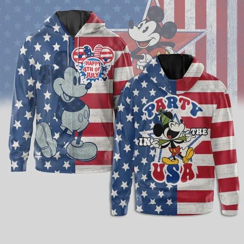 Mickey Mouse 4th Of July Shirt, Retro Disney 4th Of July Hoodie, Disneyland Patriotic Tee, Independence Day 1176 2026 Shirt