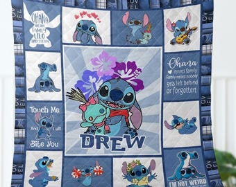 Couette Stitch personnalisée, couette Lilo et Stitch, couette Disney, couette Magic Kingdom, produits dérivés Disneyland, cadeau pour fan