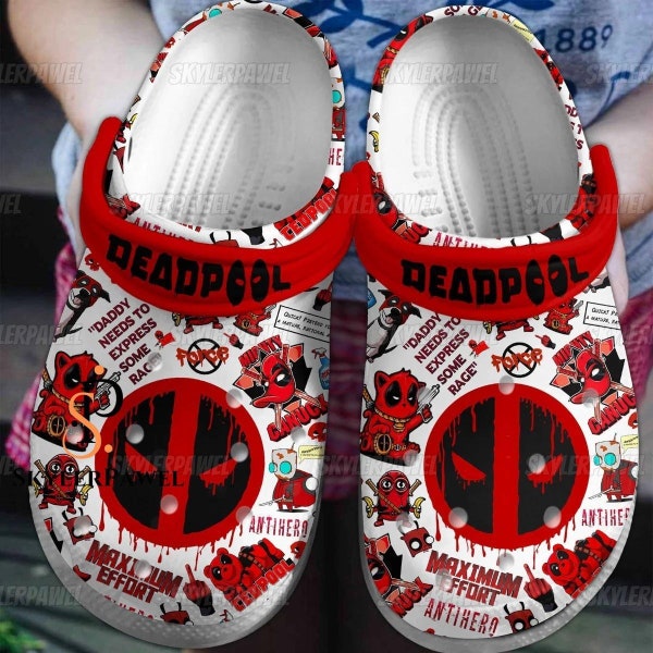 Deadpool Shoes, Deadpool Sandals, Deadpool Men Shoes, Deadpool Gift, Deadpool Shoes Sandals, Deadpool Slippers, Summer Shoes