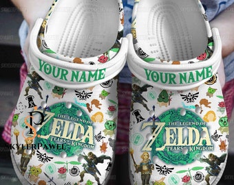 Zelda Shoes, Summer Sandals, Zelda Women Shoes, Legend Of Zeld Shoes, Zelda Gift, Personalized Shoes, Zelda Sandals, Link Zelda Shoes