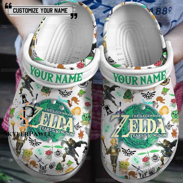 Zelda Shoes, Summer Sandals, Zelda Women Shoes, Legend Of Zeld Shoes, Zelda Gift, Personalized Shoes, Zelda Sandals, Link Zelda Shoes