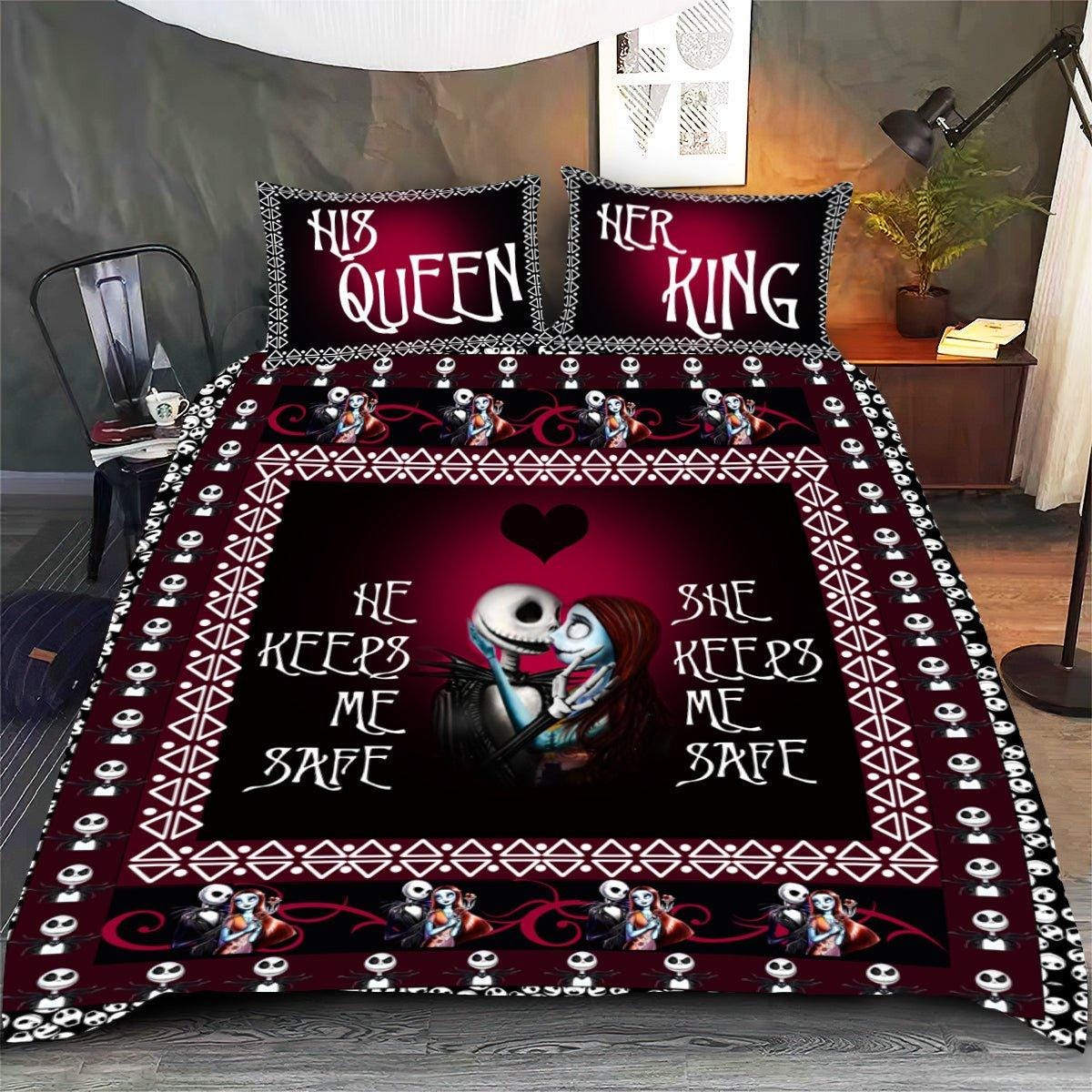 Parure De Lit Double The Nightmare Before Christmas – Jack, Sally & Zero – Neuf Sans étiquette