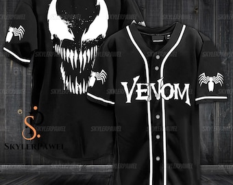 Halloween Venom Jersey, Venom Shirt, Venom Jersey, Horror Halloween Shirt, Venom Baseball Jersey, Venom Baseball Jersey Shirt