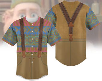 Oaken Shopkeeper Cosplay Baseball Jersey, Disney Frozen Baseball Shirt, Halloween Matching Team Jersey, Halloween Kostuum Shirt voor Heren