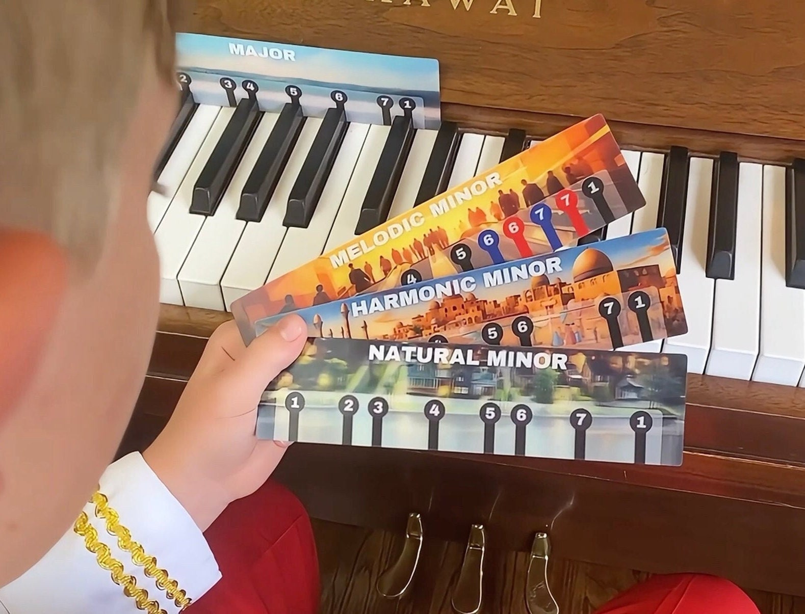 Piano Rulers - Music Theory Tool for Beginner Piano Students | Learn Scales and Keys Easily | Piano Lessons Teaching Aid & Educational Gift