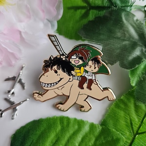 Levihan and Cart Titan Hard Enamel Pin - Shingeki no Kyojin