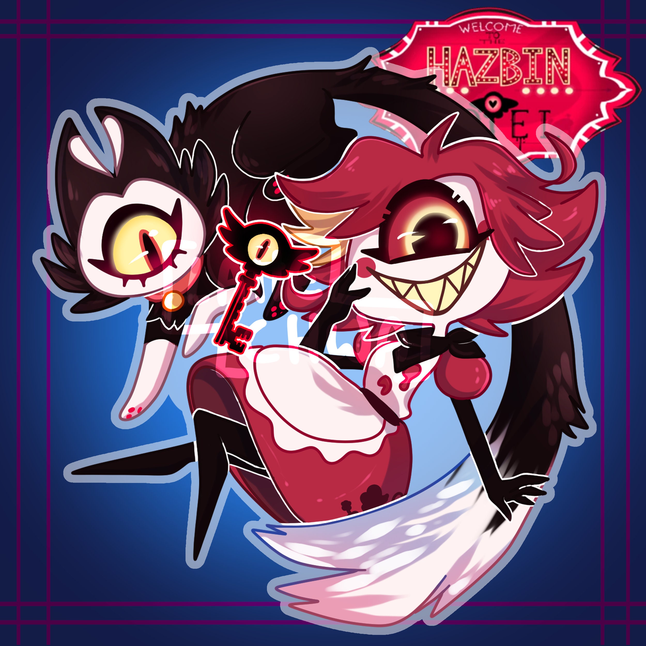 PREORDER HAZBIN HOTEL Acrylic Keychain Alastor Lucifer Niffty Angel