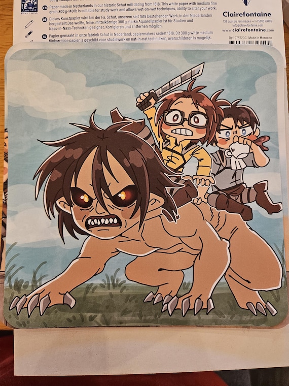 Levihan jaw titan veteran erwin smith nanaba mike levi hange moblit ymir - shingeki no kyojin  illustration a5