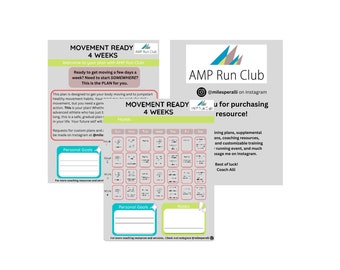 4 Week Cardio Training Plan for Walkers and Runners of All Abilities; Beginner; Movement Ready Fitness
