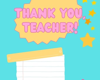 Thank you Teacher, You're a Star