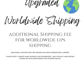 Costo de envío adicional / Mejora de envío mundial de UPS / Saldo de envío internacional: agregar a un artículo internacional ya comprado