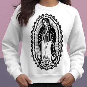 Our Lady of Guadalupe Clipart, Digital download of Holy Virgin Mary SVG PNG for Cricut Catholic DIY projects