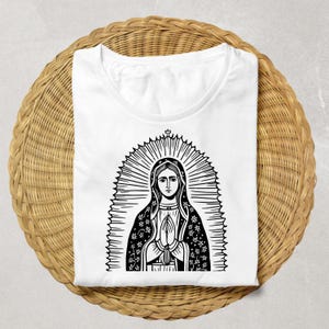 Catholic Virgin Mary SVG PNG file| Our Lady of Guadalupe Clipart for Cricut & Christian DIY Projects - Virgen de Guadalupe Download