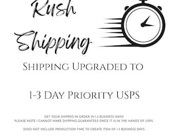 PEDIDO URGENTE: Añada el envío prioritario de 1 a 3 días por USPS + tiempo de producción de 1 a 3 días. ¡Agregue solo al artículo que ya compró!
