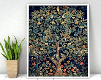 Tree of Life Paint by Numbers Kit: DIY Acrylic Painting, 16x20 Canvas