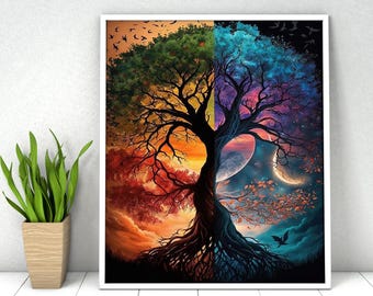 Tree of Life Paint by Numbers Kit: DIY Acrylic Painting, 16x20in