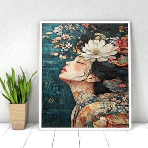 Abstract Woman Paint by Numbers Kit: DIY Acrylic Painting, 16x20, Wall Art