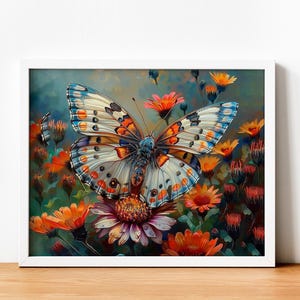 Paint by Numbers. DIY Kit for Adult. Butterfly on Flowers. Paint it Yourself. Acrylic Painting. Home Decor. Wall Art Decor. Gift for Her Him