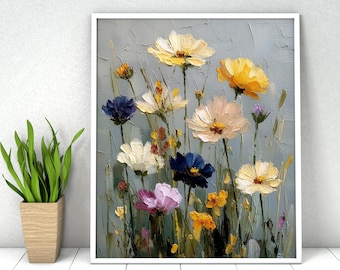 Wildflower Paint by Numbers Kit: DIY Acrylic Painting, 16x20in
