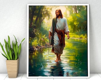 Jesus Paint by Numbers DIY Kit: Religion Acrylic Painting Wall Art