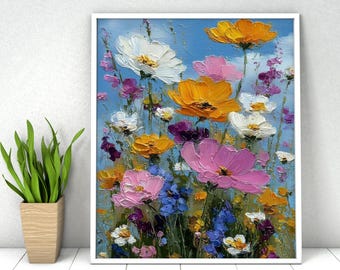 Wildflowers Paint by Numbers Kit:  DIY Acrylic Painting, 16x20 Inch
