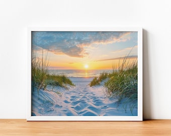 Ocean Paint by Numbers Kit: Seascape Beach Scene, DIY Acrylic Painting (16x20 inches)