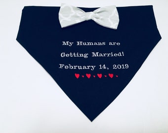 Engagement, My Parents are getting married, Dog Bandana, Wedding Announcement, Engagement dog bandana, gift for dog lover, wedding bandana