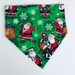 Christmas Bandana scarf, Santa green red, personalized  Bandana, Photo Shoot, stocking stuffer for pet, pet scarf, Dog Mom, dog lovers gift