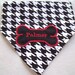 Houndstooth Dog Bandana, Personalized Dog Bandana, Alabama Football, College, Tide dog bandana, black checkered, Houndstooth scarf, game day