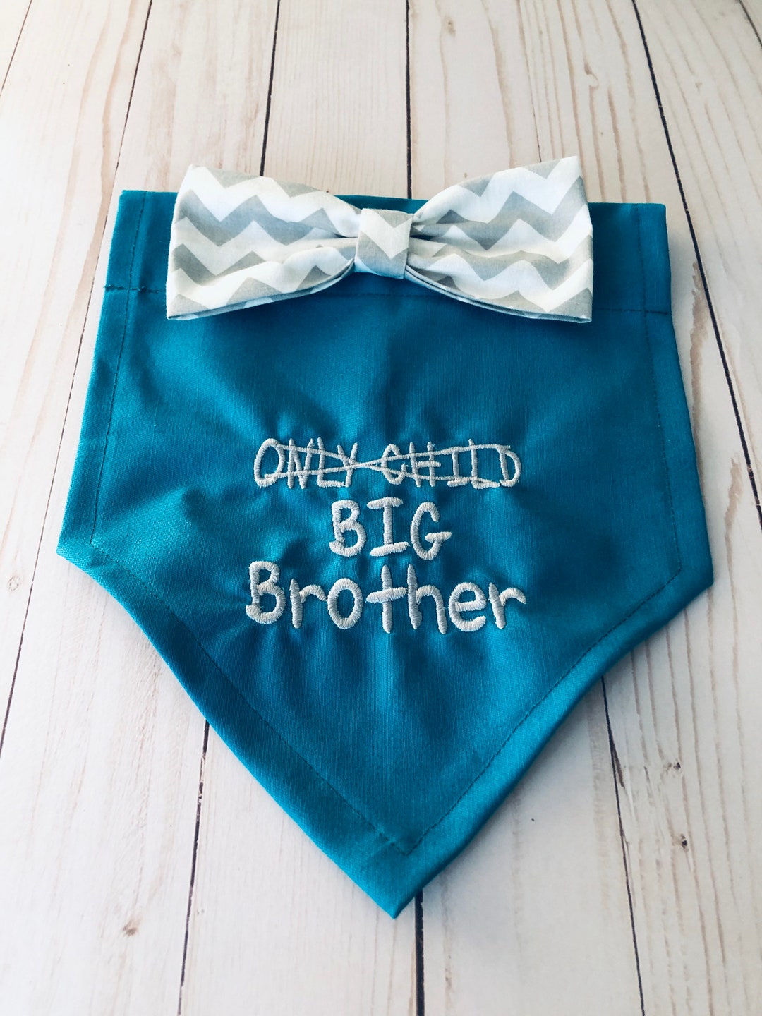 Big Brother Gender Reveal Dog Bandana Teal Dog Bandana Etsy