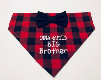 Gender Reveal dog bandana, Pregnancy announcement, new infant bandana, photo shoot prop, mom to be, new baby on the way 