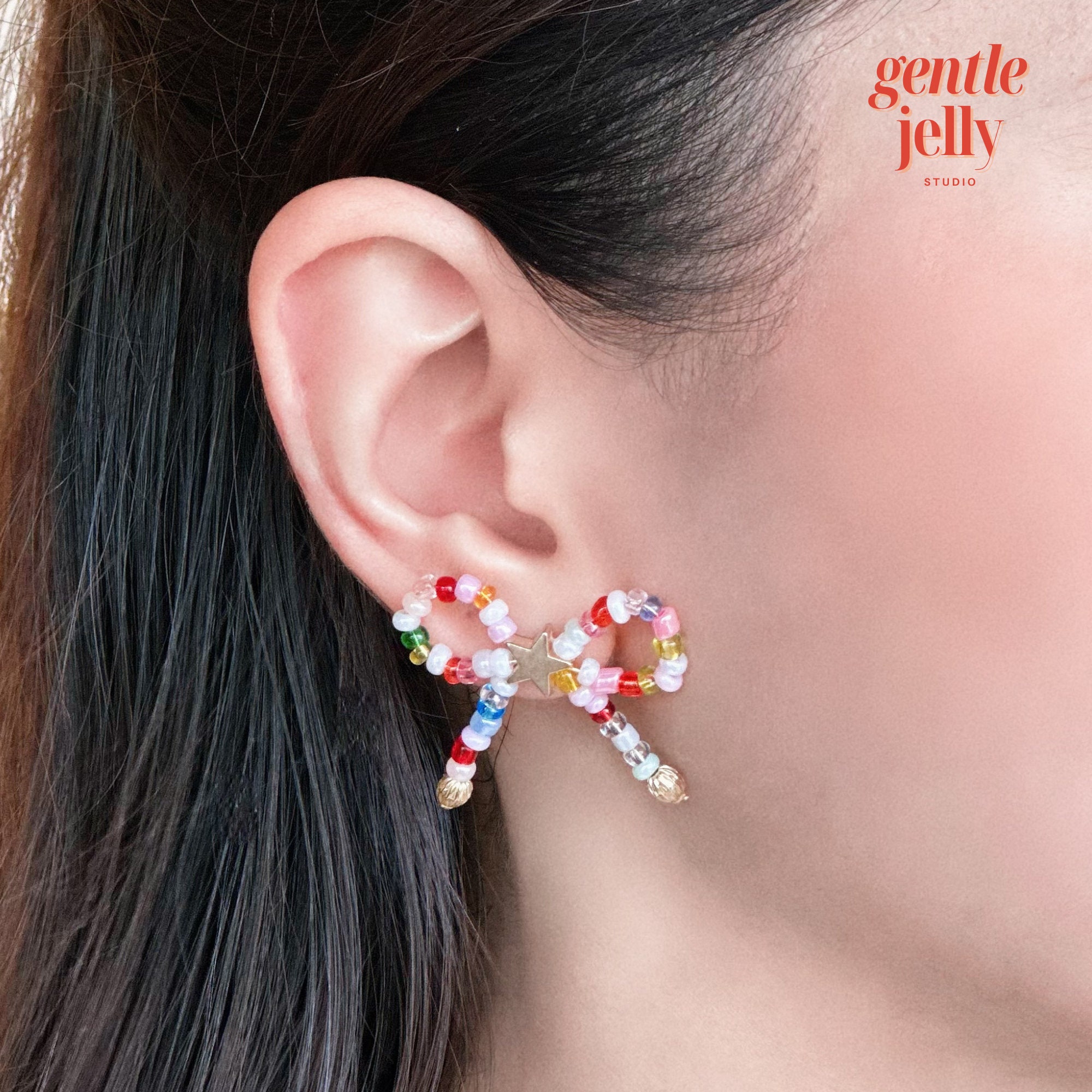 Fairy Bow Earrings - Multicolor