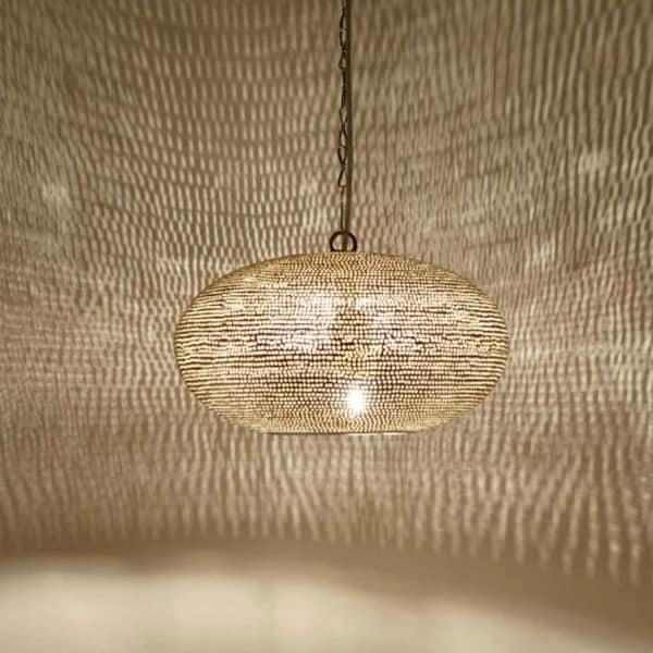 Basic Moroccan pendant lamp, Moroccan hanging lamp, Moroccan lampshade, and contemporary lighting for home décor