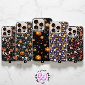 Halloween Handyhülle Kürbis Geist Cover für iPhone 17 Pro Max, 16e, 15, 14, 12 & Samsung S25 Ultra, S24 FE, A56, Pixel 10 XL, 9a, 8