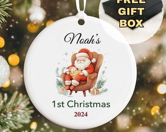 Décorations de Noël personnalisées pour bébé garçon et fille, premier souvenir de Noël pour bébé, cadeau pour les nouveaux parents, décoration d'arbre de Noël, décoration de Noël pour chambre d'enfant
