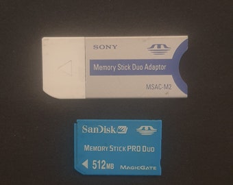 SanDisk originele MemoryStick PRO Duo 512mb MagicGate Memorystick 512 mb met Sony Adapter MSAC-M2