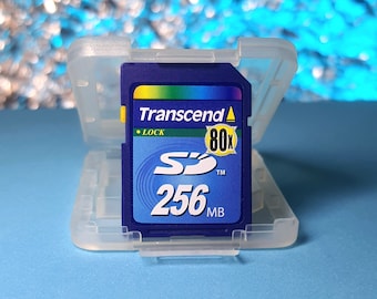 Carte mémoire SD originale Transcend de 256 Mo pour les anciens appareils photo numériques