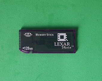 Original Lexar Memory Stick 128mb. Memory card purple 128 mb Lexar media