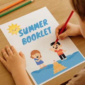 Kids Summer Activity Booklet PDF – Printable Learning Games, Fun Worksheets, Coloring Pages, Travel Journal, Instant Download for Children