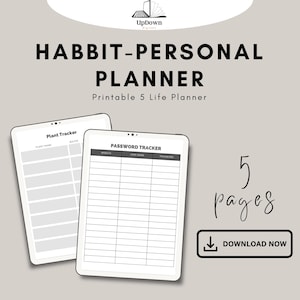 All-in-One Digital Planner Digital Monthly Planner, Digital Journal, Digital Goodnotes Template, Weekly, Daily Planner, Notability