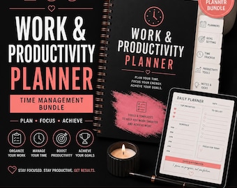 Planificador de productividad laboral: Gestión del tiempo, organizador de tareas (descarga digital)