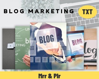 Blog Marketing Textbook Digital Instant Download for Blogging and Content Strategy