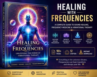 Healing Frequencies Guide | Sound Healing, Vibrational Therapy PDF (Instant Download)
