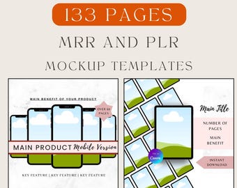 Etsy Listing Mockup Templates: 133-Page Canva Bundle (MRR & PLR)