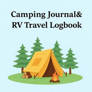 Camping Tagebuch für RV Reisen – Reisetagebuch zum Ausdrucken – Digitales Camp Tagebuch für Reiseabenteuer & Urlaubserinnerungen