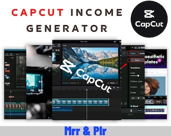 Guía para generar ingresos con CapCut, descarga digital PLR MRR / Curso de edición y monetización de video para reventa