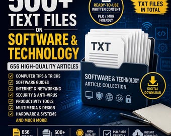 500+ Software Textbook Digital Instant Download Learn Programming and Coding Basics